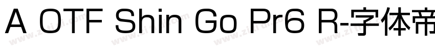A OTF Shin Go Pr6 R字体转换